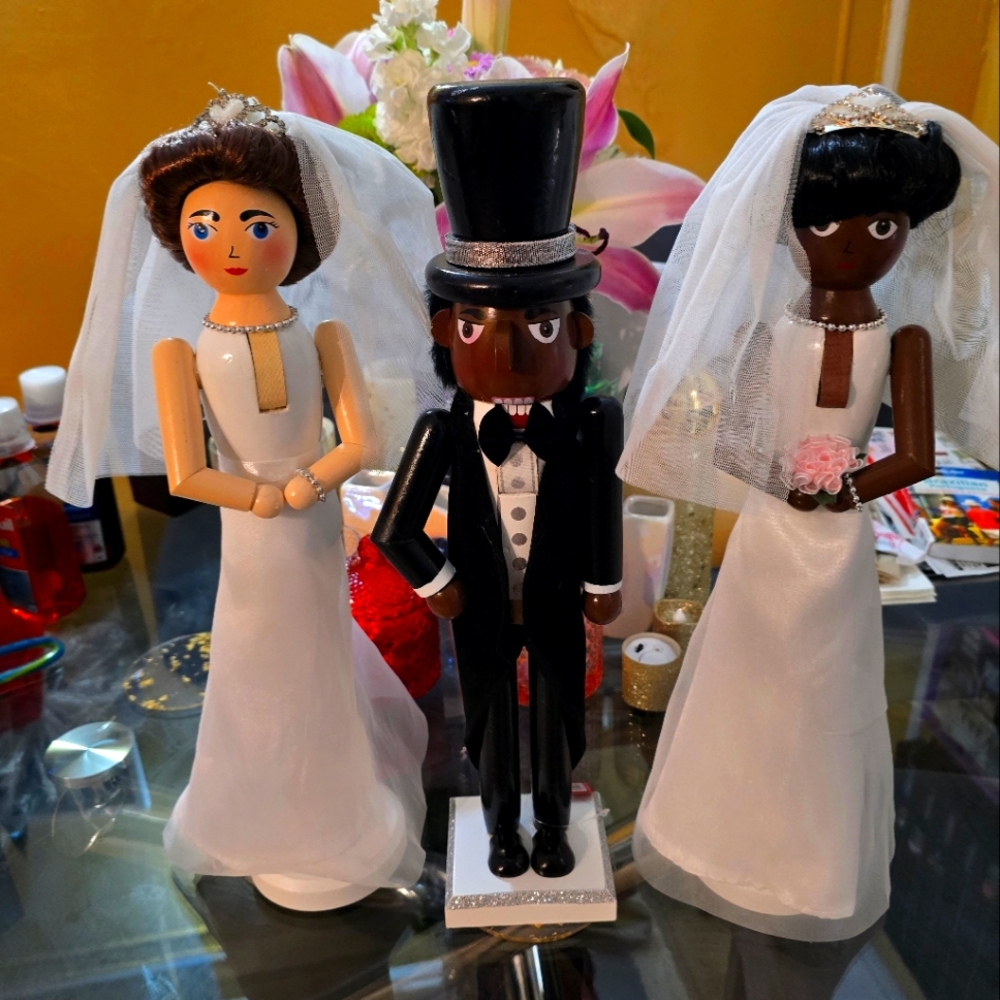 Michaels Wedding Nutcracker Set - White and Black